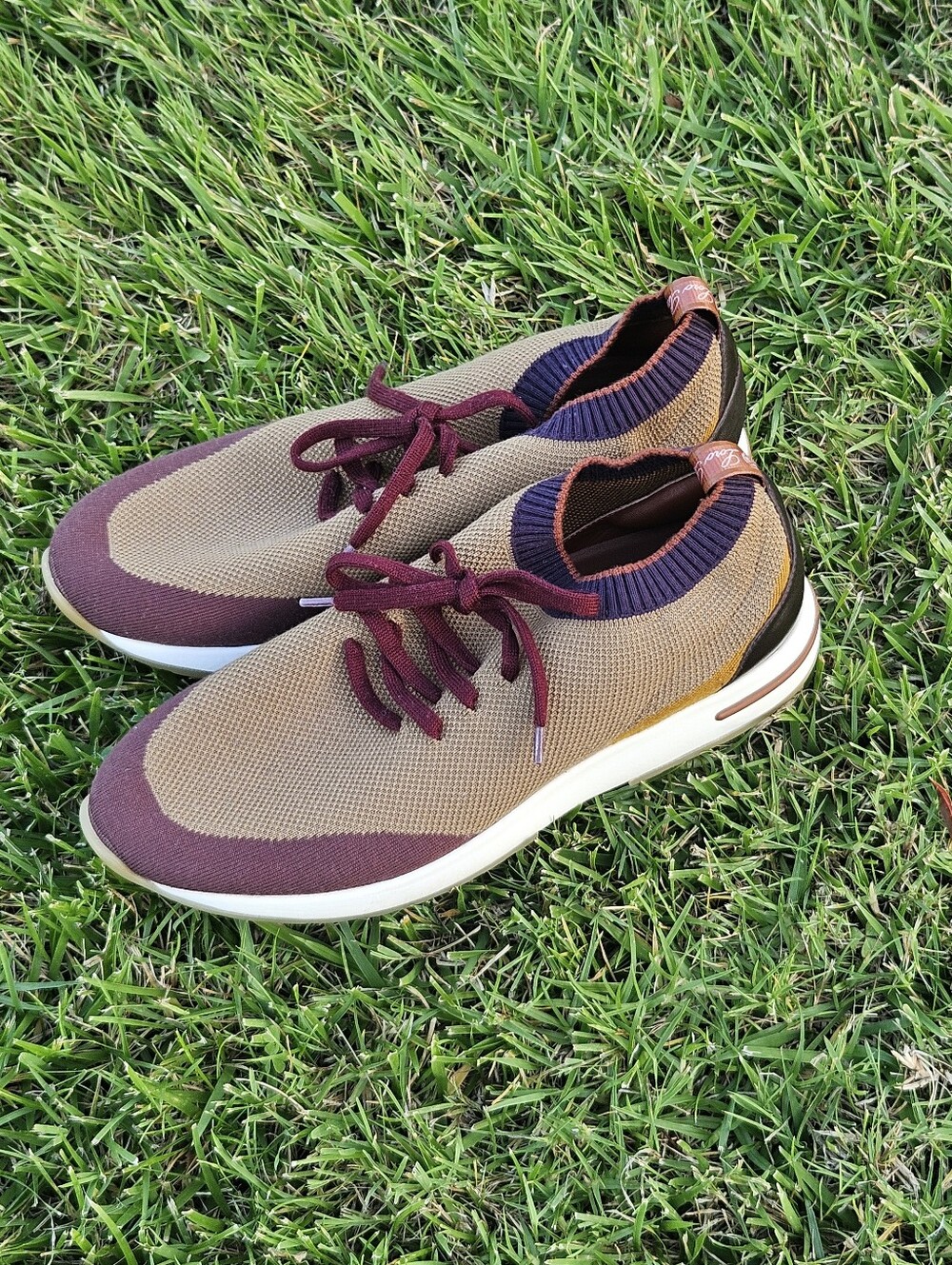 Loro Piana Multicolor Knit Fabric and Leather 360 Flexy Walker